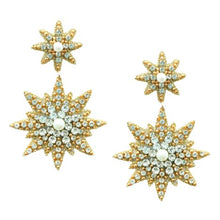 Load image into Gallery viewer, Holiday Double Starburst Earrings
