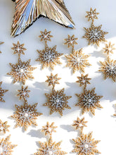 Load image into Gallery viewer, Holiday Double Starburst Earrings
