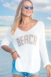Beach Babe V Cotton Sweater