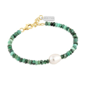Candy Baroque Pearl-Semi Precious Emerald