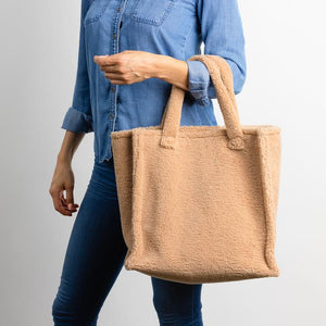 Cozy Faux Sherling Tote