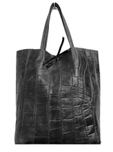 Load image into Gallery viewer, Leather Croco Embossed Tote
