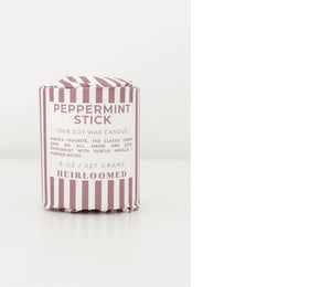 Holiday Wrapped Candle-Peppermint