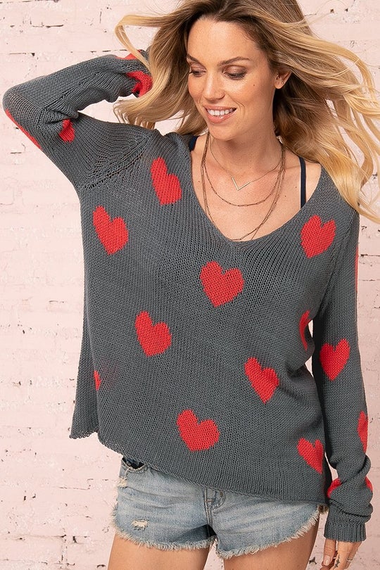 Besotted V Cotton Sweater