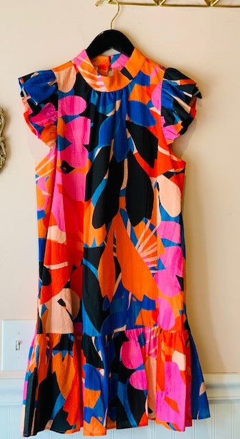 Roanne Ruffle Sleeve Dress **additional colors**